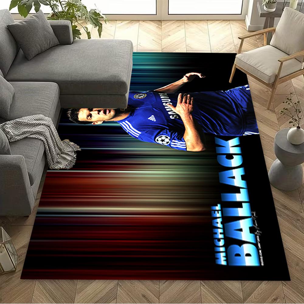 Michael Ballack Soccer Action Area Rug Perfect for Entryway Decorate room Dormitory Outdoor Antislip Carpet Office home decor Birthday/Christmas Gift
