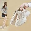 Korean Women's Dad Sneakers - 2025 Spring Collection, Thick-Soled Heightening Design for Casual Street Style, Model H6579