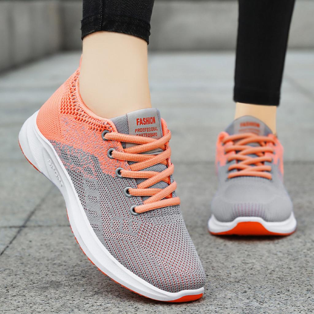 2025 новый стиль женские весенние кроссовки удобные дышащие трикотажные повседневные туфли для пожилых людей женская однослойная обувь женская универсальная обувь