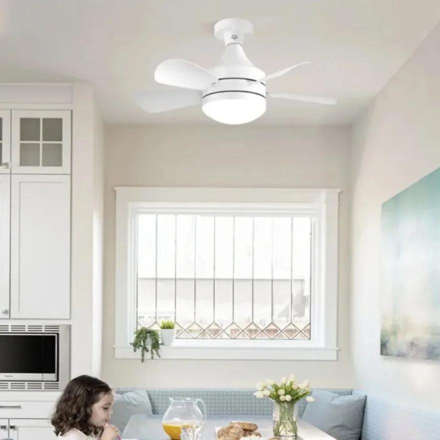 Светодиодный светильник с вентилятором, простой потолочный вентилятор, лампа с дистанционным управлением, регулируемая яркость, внутреннее освещение, гостиная, спальня, кабинет, балкон, светильник