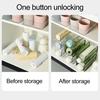 Drink Organizer Free-Standing Kitchen Supply Plastic Countertop Freezer Bottle Storage Rack Transparent Space-saving Regular Fit