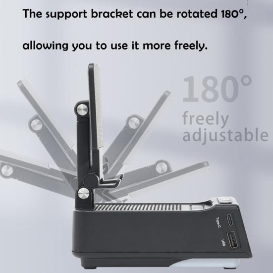 Подставка для настольного телефона с Bluetooth-совместимым динамиком, складной аккумуляторный будильник, таймер, регулируемый угловой держатель для всех телефонов и планшетов