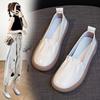 Soft Full Genuine Leather Shoes Women Flat Shoe New Spring Soft Sole Comfortable Shoes Woman Fashion Casual Shoes