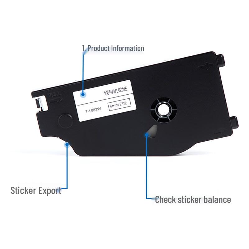 Lableshark L122W Label Tape for Supu Wire Marker Machines