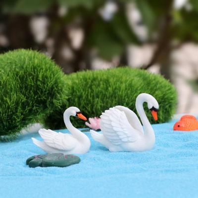 Мультяшные Лебеди Миниатюры Милые DIY Модель Гуся Любитель Животных Лебединые Украшения Микро Ландшафт