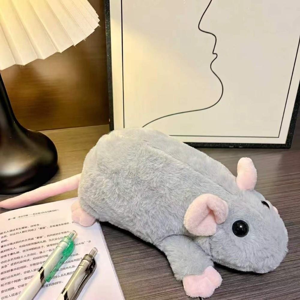 Large Capacity Flower Branch Rat Pencil Pouch Portable Stationery Pouch School Supplies