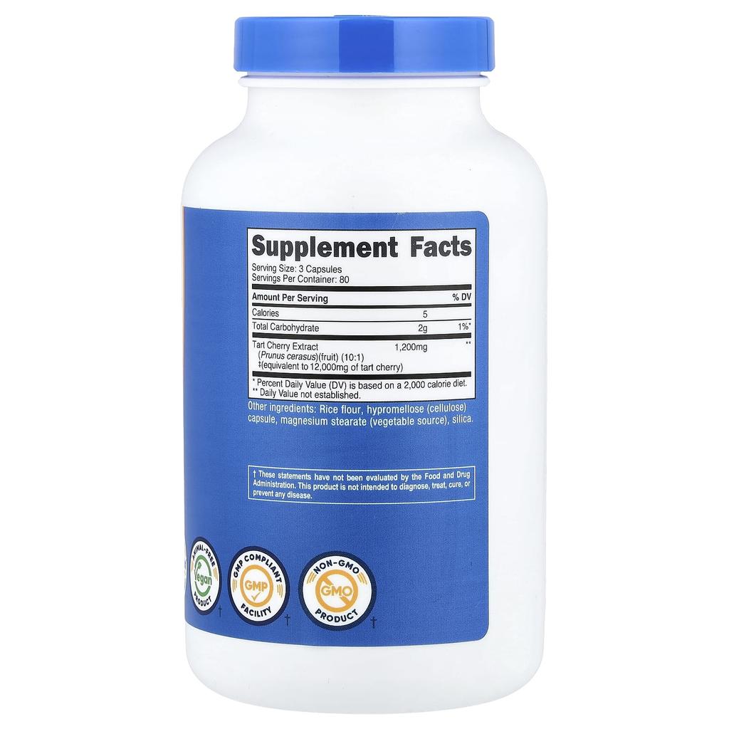 Nutricost, Tart Cherry, 240 Capsules (400mg per capsule)