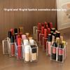 Makeup Organizer Clear Lipstick Storage Box 10/16 Grid Lipstick Nail Polish Display Stand Holder Lipstick Case Shelf Storage