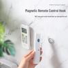 Wall-Mounted Magnetic Air Conditioner Remote Holder with Hook and Adhesive