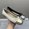 Fashion Spring Women Flat Split Toe Shoes with Bow Soft Leather Bow Tie Front Shallow Slip On Girls Tabi Shoes Flats Ballet Shoes