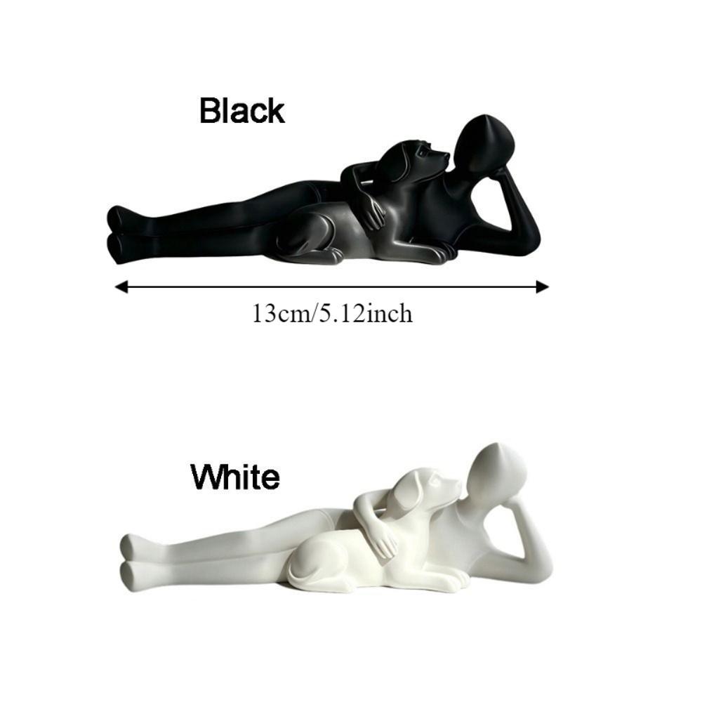 Warm Abstract Characters Lying on Dog Figure Romantic Characters Dog Figures Study/Bookshelf