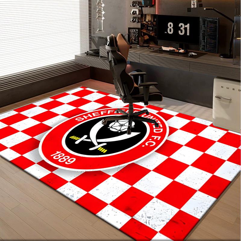 1PC rug Sheffield Team Crest Carpet, Chair Rug,Area Rug for Office Bedroom living rooms bedroom, Doormat decor Christmas fan gifts
