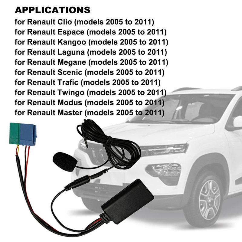 Автомобильный модуль Bluetooth AUX аудиокабель адаптер микрофон Handsfree MINI ISO 6Pin AUX кабель для Renault Updatelist Radio 2005-2011