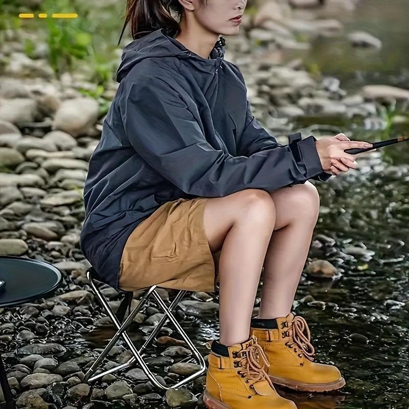 Ultra Compact Folding Stool Lightweight Durable Portable Perfect for Travel Camping Outdoor Activities Laboratory Use