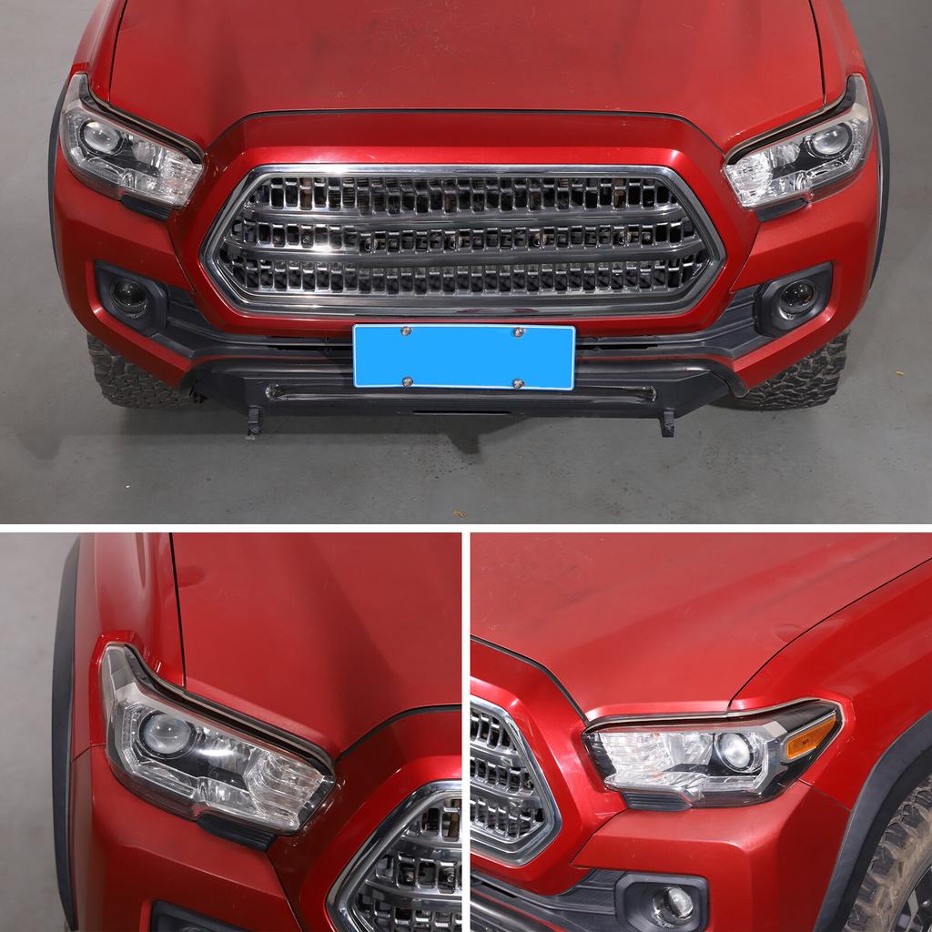 Черная глянцевая накладка-полоска на веко фары для Toyota Tacoma 2016-22