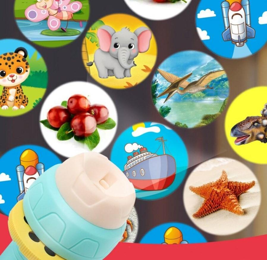 Braided Beads 24/56 imagens Projection Toy Flashlight Toys Colour Early education Souptoys Cartoon Children's gift  spacer beads