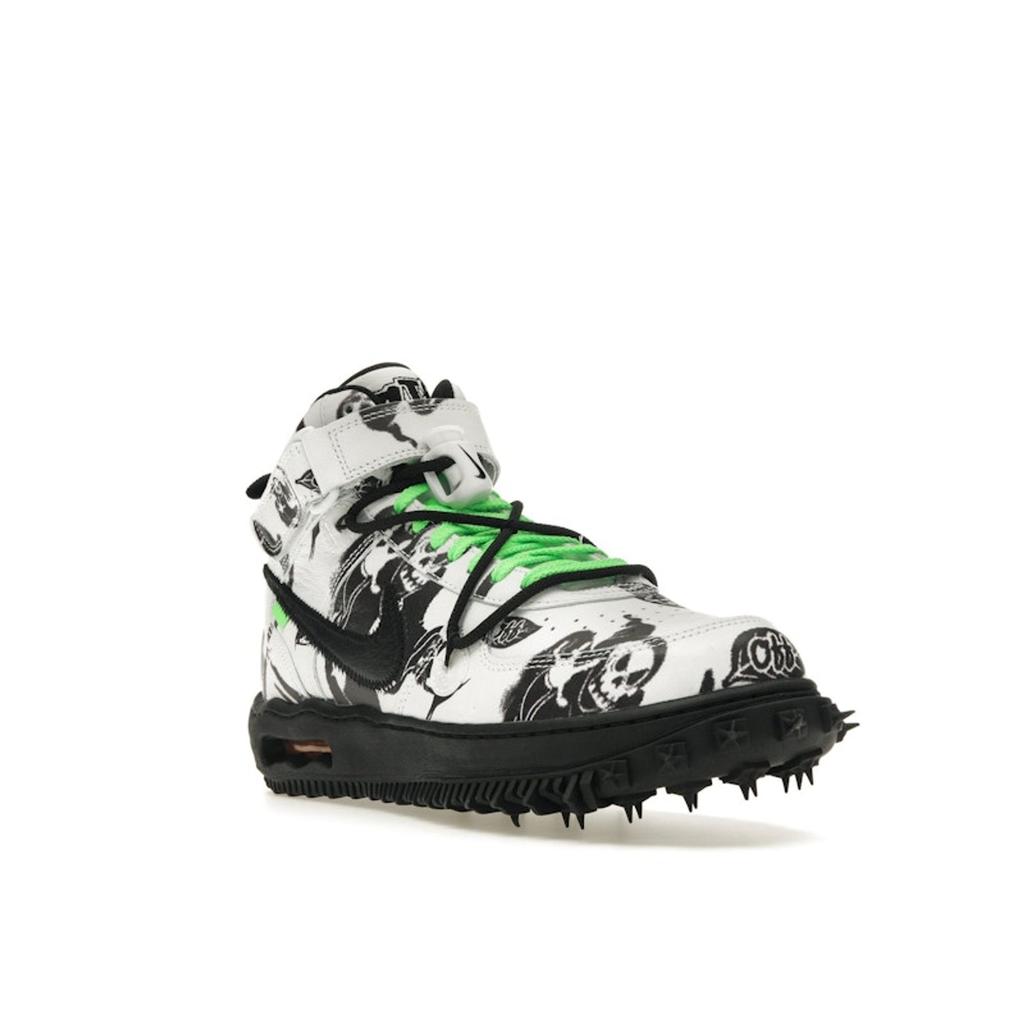 Nike Off-White x Air Force 1 Mid SP Leather Grim Reaper Мужские кроссовки черные DR0500-102