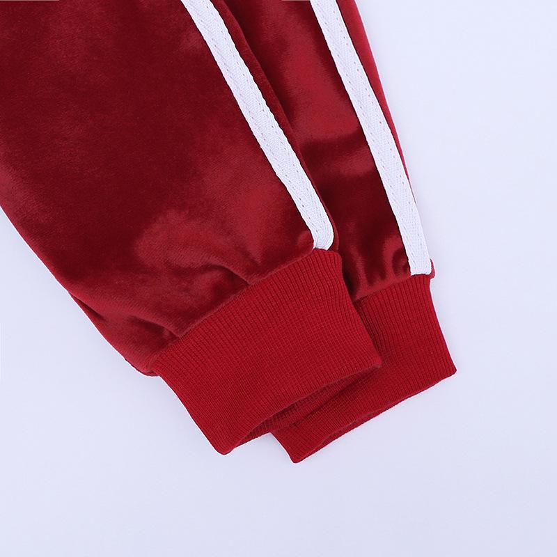 Velvet Hooded Girls Baby Boys Clothing Set Kids Jacket Coat Pants Suit For Sports Suits Tracksuits Toddler Unisex Children Clothes Set