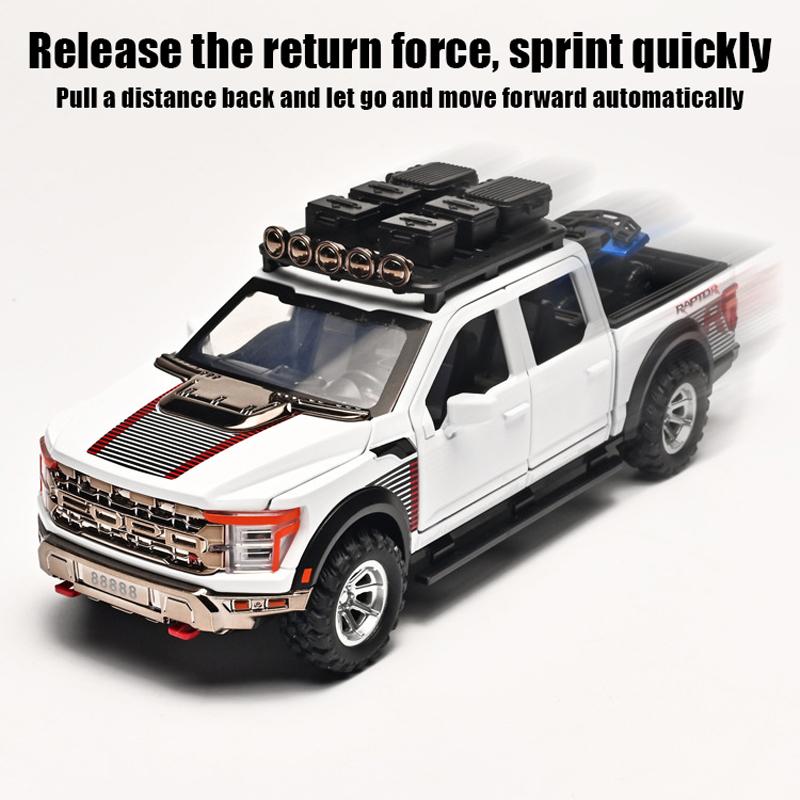 1/24 Ford F150 Внедорожный Пикап Металлическая Модель Автомобиля Сплав Высокая Симуляция Коллекция Хобби Дисплей Подарок на День Рождения для Друга