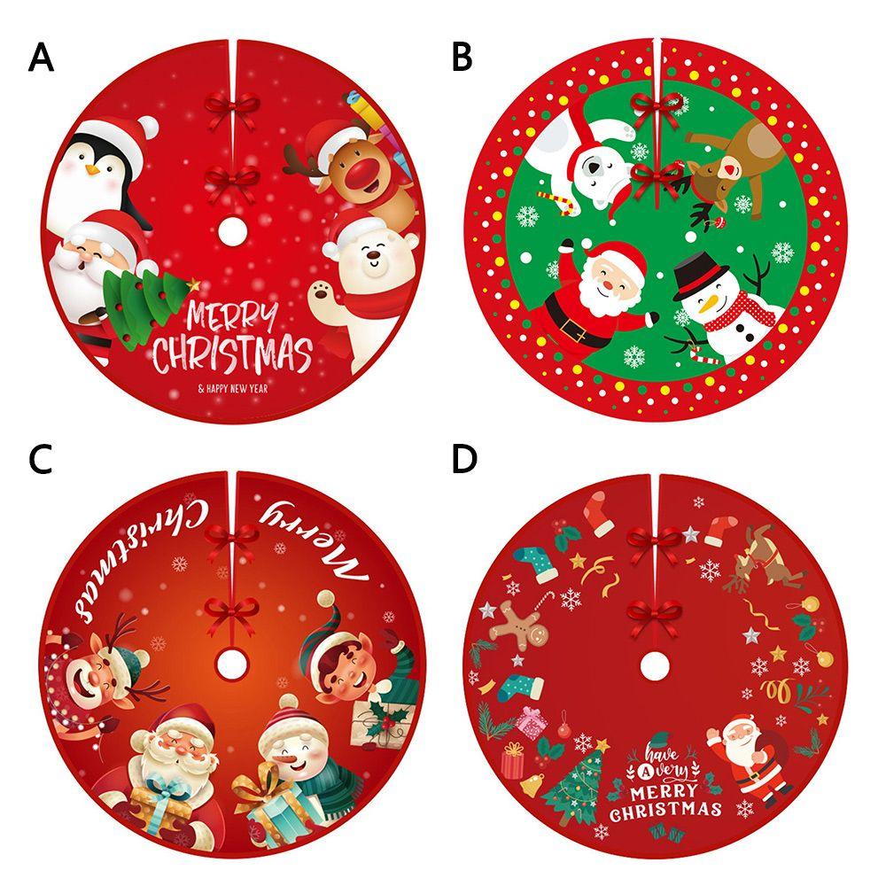 Santa Elk Happy New Year Party Decoration Christmas Trees Skirt Party Decor Apron Xmas Floor Cover