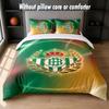 Real Betis Football Design Bed Bedding Set 1 Duvet Cover + 2 Pillowcases Soft Breathable Household Bed Linens