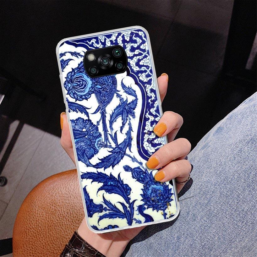 Blue And White Porcelain Phone Case For Xiaomi Poco X7 X6 X5 Pro F7 Ultra Redmi 15C 15 13C 13 12C 12 10 10A 10C 9 9A 9C 9T Cover