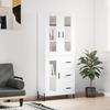 VidaXL Highboard White 69.5x34x180 Cm Engineered Wood 3198601