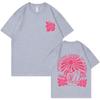 Unisex Cotton Short Sleeve T-Shirt With Letter Print Round Neck Loose Fit Casual Top