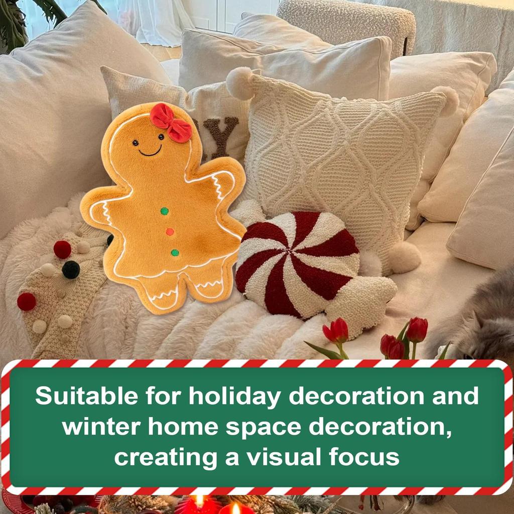 Рождественские подушки Плюшевая елка Пряничный человечек Подушка Диван Поясничные подушки Для дизайнеров интерьера Спальня Офис Кабинет Кровать