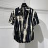 Высококлассная Мода Ретро Повседневная Одежда Черно-Белый Элегантный Дизайн Сексуальная Хипстерская Индивидуальность Мужская Рубашка с Коротким Рукавом