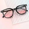 МОДНЫЕ Румянистые очки в черной оправе, прозрачные женские солнцезащитные очки, модные мужские очки