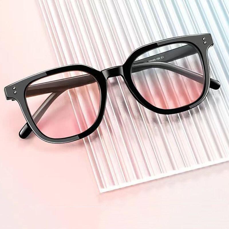 МОДНЫЕ Румянистые очки в черной оправе, прозрачные женские солнцезащитные очки, модные мужские очки