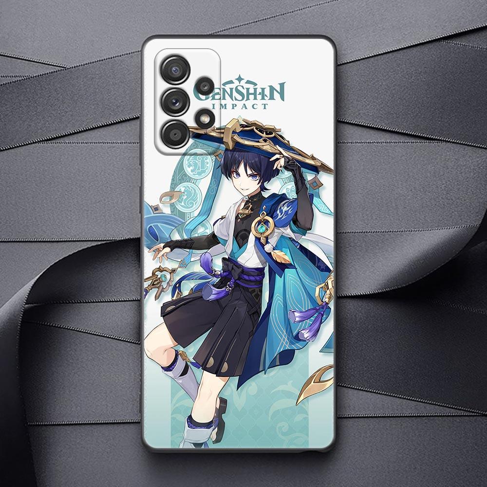 Чехол Scaramouche Genshin Impact для Samsung Galaxy A23 Чехол Galaxy A13 A21s A24 A22 A14 A23 A11 A12 A03 A04s A01 A02 Чехол для телефона