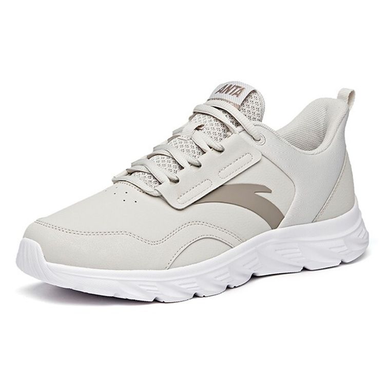 Anta Casual Shock Absorbing Non-Slip Durable Low-Top Running Shoes Men Sneaker Light-Gray 912045524-3