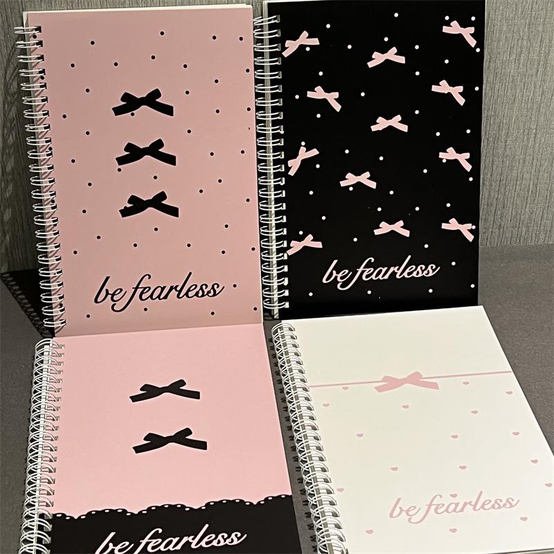 4Pc/set Sweet Bow Coil Notebook Butterfly A5 Coil Planner Portable Notepad for Kids Girl Birthday Party Gift Back To School