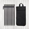 4/8Pcs Tent Stakes Forged Steel Tent Pegs Heavy Duty Beach Tent Pegs with Storage Bag Camping Tent Spikes for Camping Picnic