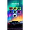 Colorful LED car triangle window solar love atmosphere light, car free wiring, wireless decoration neon light
