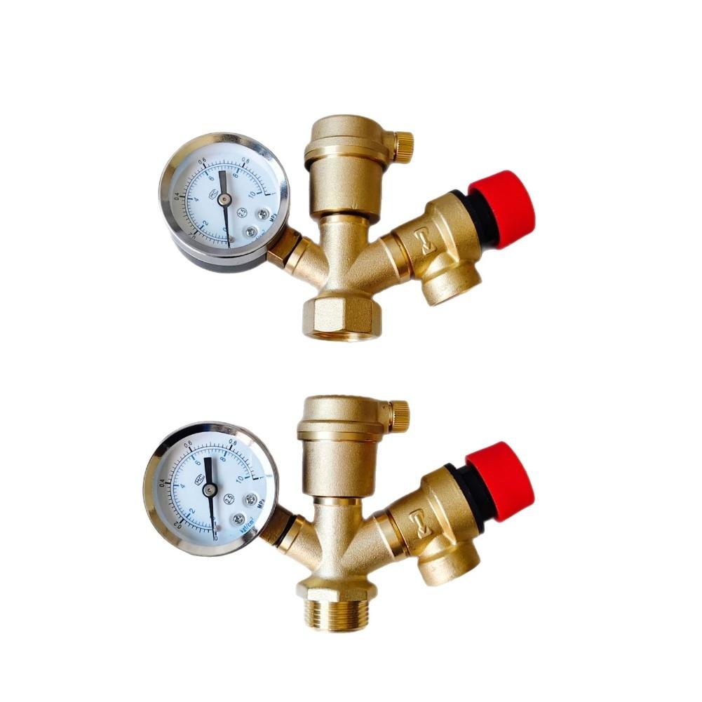 1/2'' 3/4'' 1'' Группа безопасности котла DN25 Надежный латунный клапан с манометром Быстрый Для систем отопления