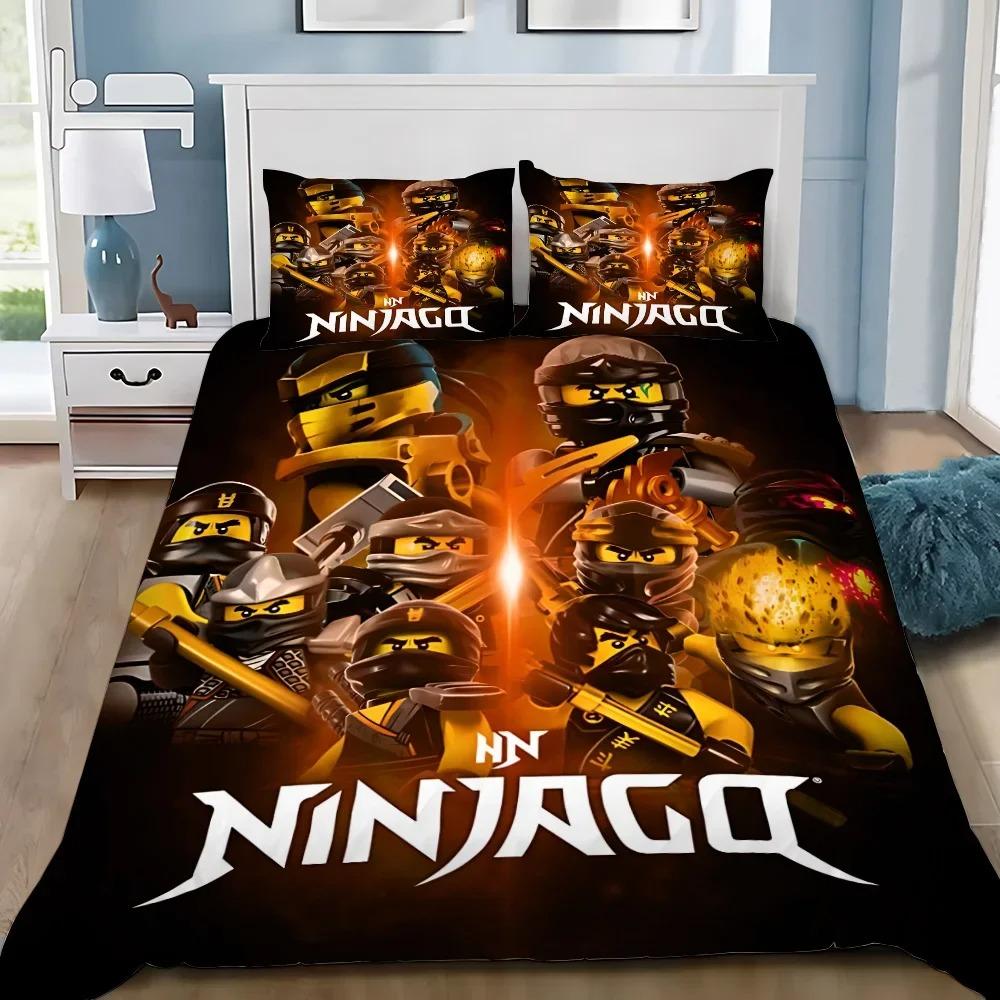 3D Duvet Cover Pillowcase Bedding Set For Game Ninjagos Adult Boy Girl Bedroom Decoration Children Gift Single Double Large Size