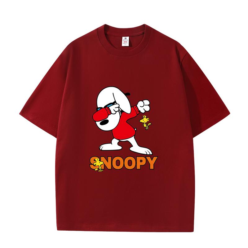 D06-89 MINISO 2026 Summer High-quality Printed Pure Cotton Shoulder Style Men's and Women's Round Neck Short Sleeved Couple T-shirt