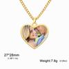 Custom Picture Photo Round Heart Rectangle Pendant Necklace Stainless Steel Women Men Family Jewelry Birthday Gift