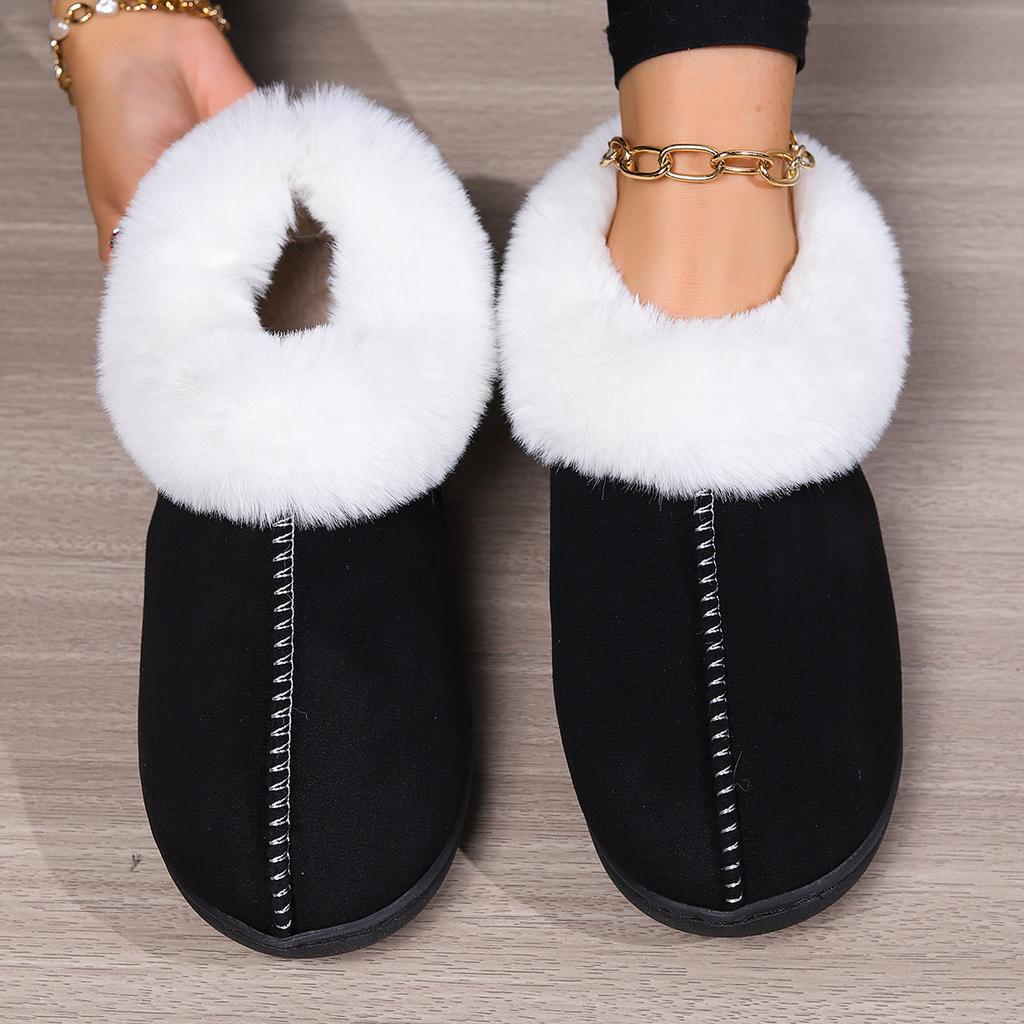 Winter Indoor Home Cotton Slippers Women's Korean Version of Baotou Cotton Shoes Outer Wear Thickened and Velvet Warm Cotton Slippers