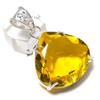 Natural Citrine Gemstone Handmade 925 Sterling Silver Jewelry Pendant 1.81" U4R18
