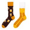 Asymmetric Cartoon Mid-Calf Cotton Socks for Men and Women - Trendy European & American Fashion