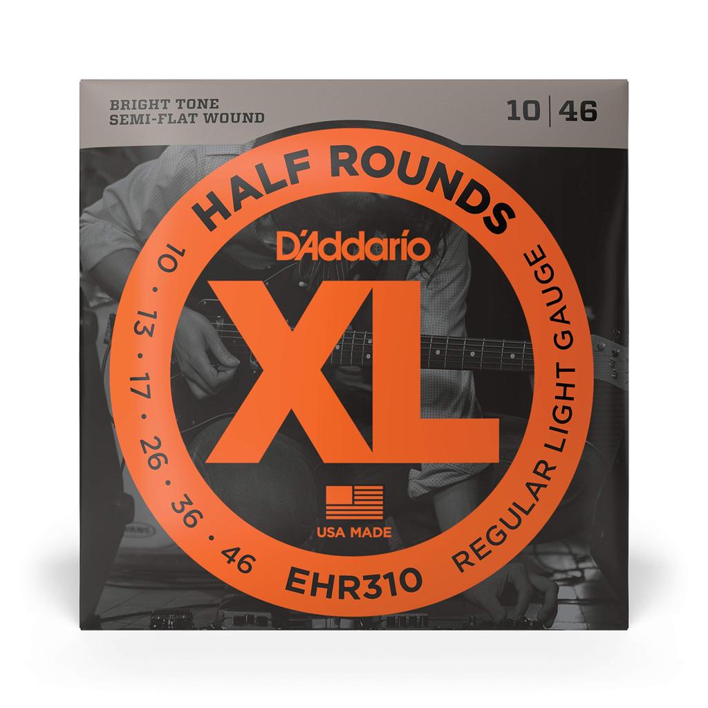 Электрогитара 403 Нержавеющая сталь Половинный обычный EHR310 Струны D'Addario, Круглые, Легкие, .010-.046,