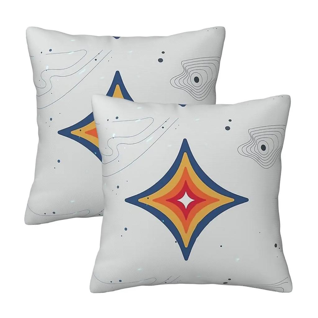 Starfield Gaming Desk 2 Pcs Square Pillowcase Pillow Cover Cushion Decor Comfort Throw Pillow For Home Living Room