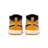 Детские кроссовки Air Jordan 1 Mid TD Reverse Yellow Toe Taxi White Black 640735-701