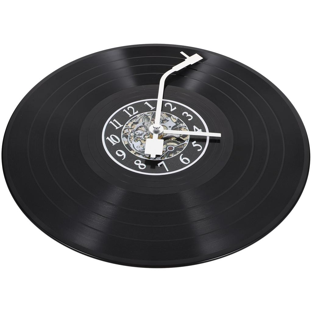 Homoyoyo Настенные часы из виниловой пластинки, 12 дюймов, 335 г, Ретро Декор, Бесшумные настенные часы для спальни/гостиной, Легкая установка, Настенные часы для интерьера