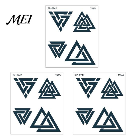 Temporary Body Art Stickers 3Pcs Waterproof Tattoo Sticker for Men Women, Face Arm Chest Shoulder Thigh Waist Decal, Long Lasting Fake Removable