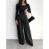 Suit Wide Leg Pants Advanced Sense of Solid Color Temperament Commuter Slim Pants Woman